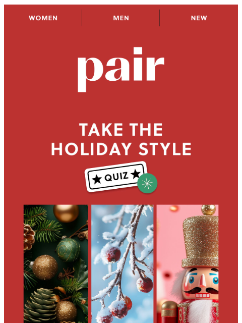 paireyewear newsletter: The Holiday Style Quiz 🎁❄️