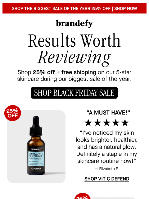 brandefyskin newsletter: “Botox in a bottle!”