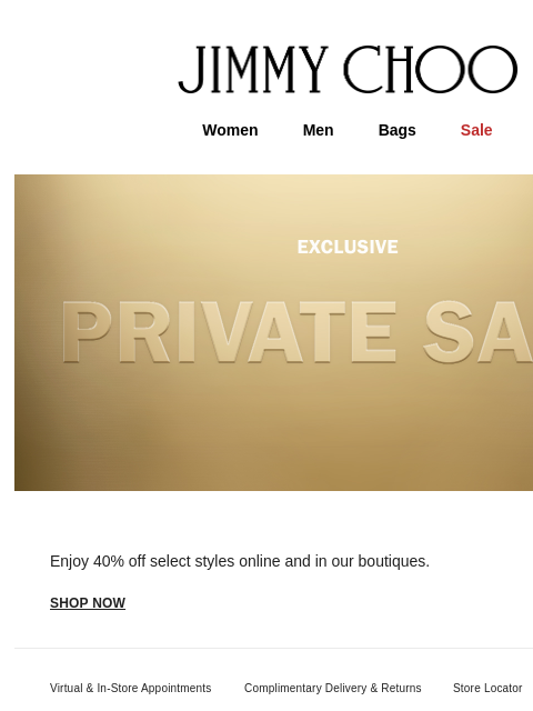 jimmychoo newsletter: Private Sale: Exclusive Early Access