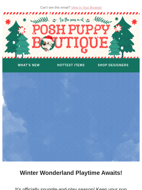 poshpuppyboutique newsletter: ❄️ Winter Toys Have Arrived — Cozy, Cute & Ready f...