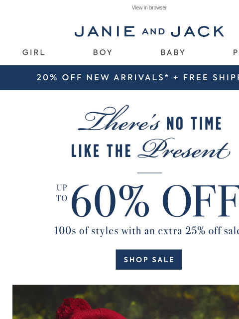 janieandjack newsletter: Last chance for free shipping...