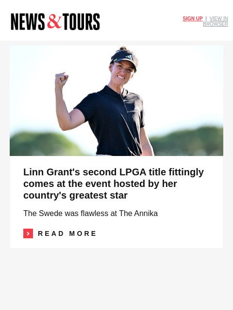 golfdigest newsletter: Rory's latest milestone in a milestone year