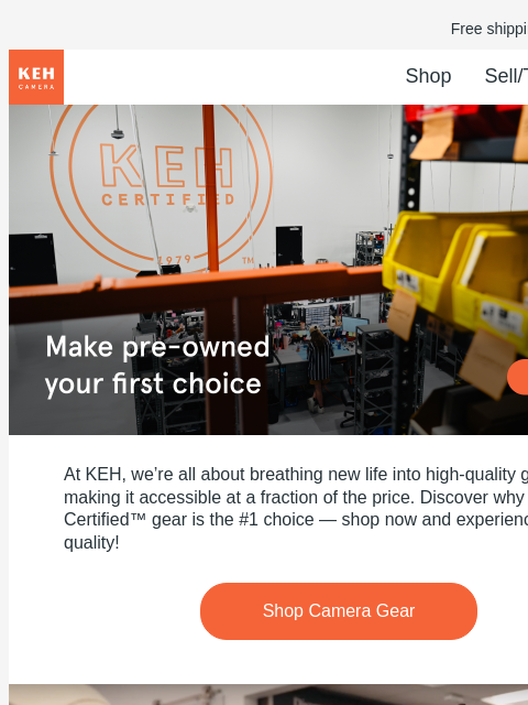 New gear is overrated. See why buying pre-owned is #1 every time. Free shipping on orders $75+ KEH logo Shop Sell/Trade Blog Better than New Better than New At KEH, we're all about breathing new