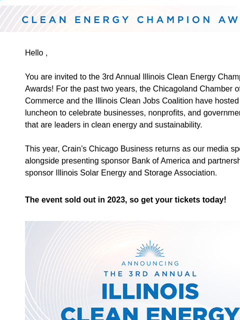 Reserve your seat and help celebrate clean energy leaders. ‌ ‌ ‌ ‌ ‌ ‌ ‌ ‌ ‌ ‌ ‌ ‌ ‌ ‌ ‌ ‌ ‌ ‌ ‌ ‌ ‌ ‌ ‌ ‌ ‌ ‌ ‌ ‌ ‌ ‌ ‌ ‌ ‌ ‌ ‌ ‌ ‌ ‌ ‌ ‌ ‌ ‌ ‌ ‌ ‌ ‌ ‌ ‌ ‌ ‌ ‌ ‌ ‌ ‌ ‌ ‌ ‌ ‌ ‌ ‌ ‌ ‌ ‌ ‌ ‌ ‌ ‌ ‌ ‌ ‌ ‌