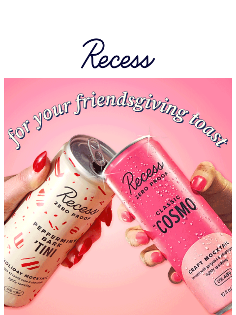 takearecess newsletter: holiday party sampler: perfect for friendsgiving