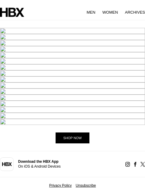 hbx newsletter: HBX Archives Preview: 18 Nov/9AM EST/10PM HKT Rele...