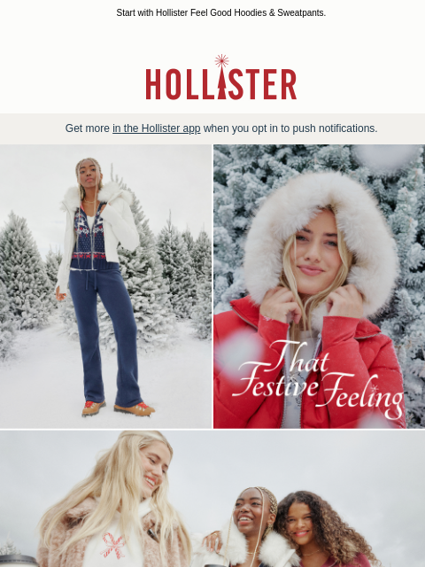 hollisterco newsletter: Looks for all your holiday plans ❄