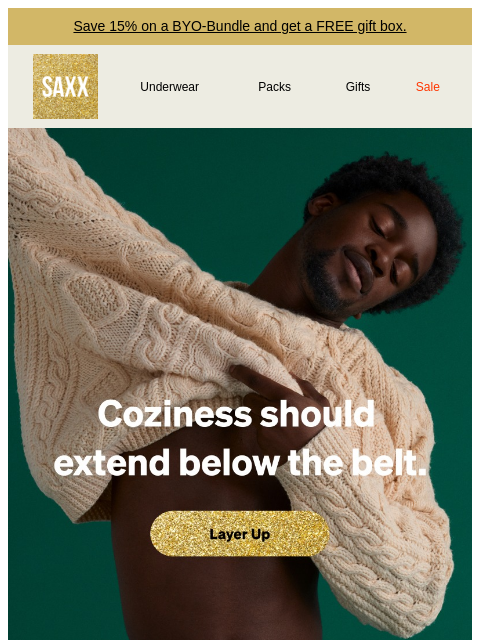 saxxunderwear newsletter: Feel Cozy, Stay Cool