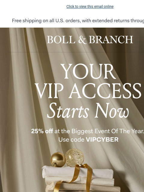 bollandbranch newsletter: You’re a VIP: Access Black Friday early