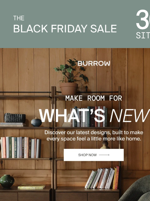 burrow newsletter: NEW and ON SALE