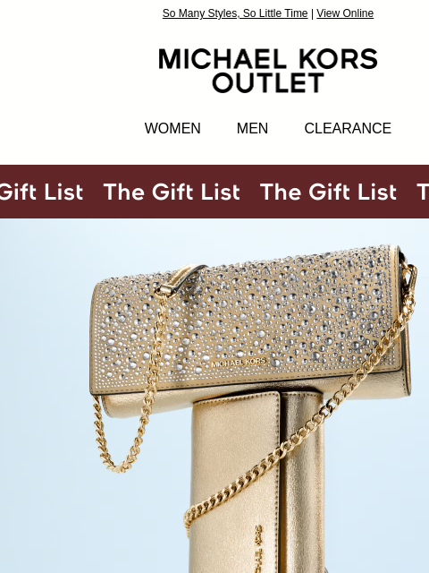 michaelkorsmail newsletter: Buy 2, Get 20% Off Ends Tonight!