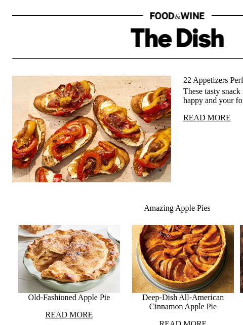 foodandwine newsletter: 22 Appetizers Perfect for Mingling