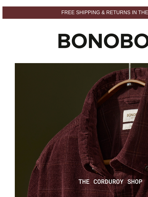 bonobos newsletter: New Cords? Music to Our Ears.