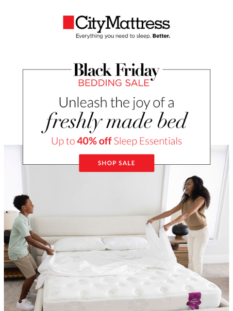 citymattress newsletter: Your bedding is due for a refresh.