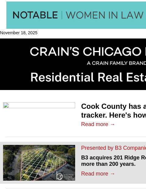 crainalerts newsletter: Kaegi's new home price tracker tool