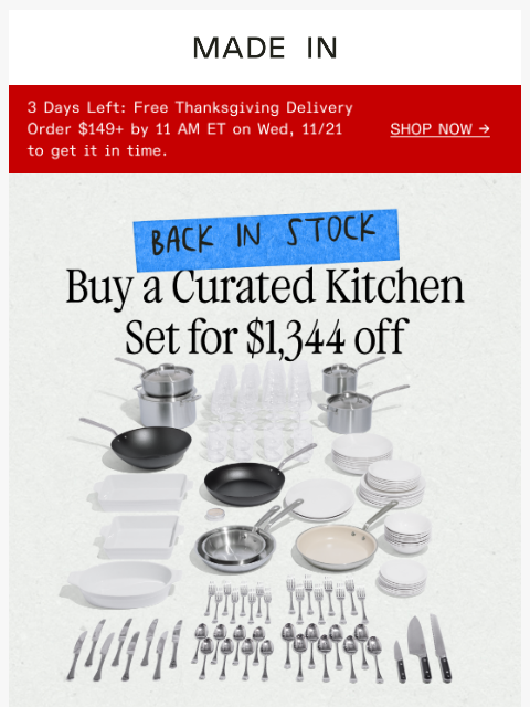 madeincookware newsletter: 🚨 Our Best Black Friday Deal Is Back in Stock