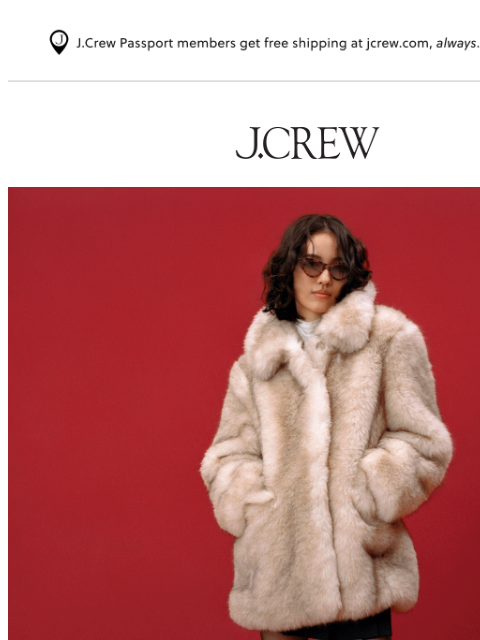 jcrew newsletter: New holiday styles drop today
