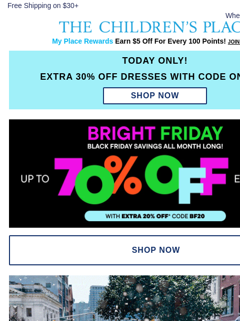 childrensplace newsletter: $7.99+ Merry Holiday Jams for the Whole Fam 🎄