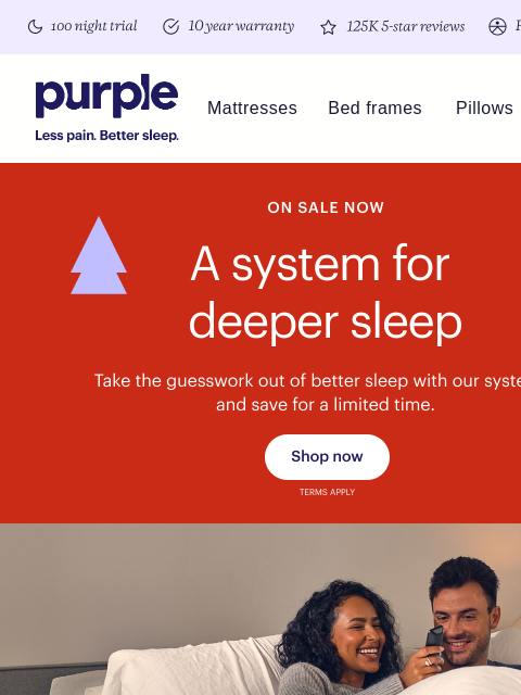 purple newsletter: ON SALE: the deep sleep set