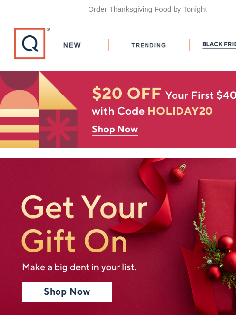 qvcemail newsletter: Presenting: Peak Gifting Season