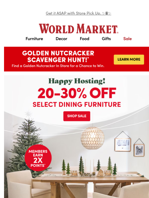 emailworldmarket newsletter: ❗Need extra chairs? They’re on SALE! 