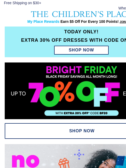 childrensplace newsletter: Epic Holiday Gifts. Just-Right Prices. 🎁