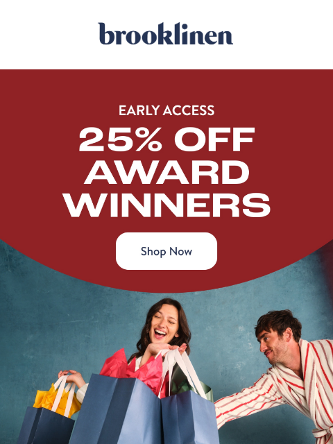 brooklinen newsletter: Biggest sale of the year happening NOW!