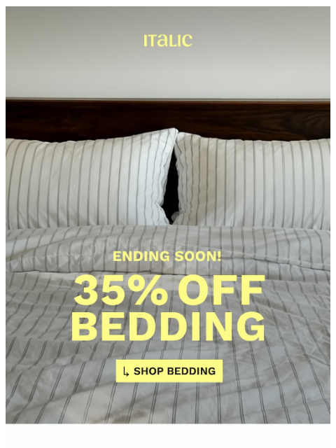 italic newsletter: NEW: Black Mini Stripe Luxe Sateen Bedding