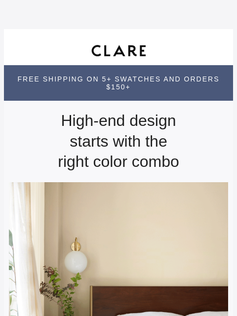 clare newsletter: Designer looks, DIY budget. We love to see it.