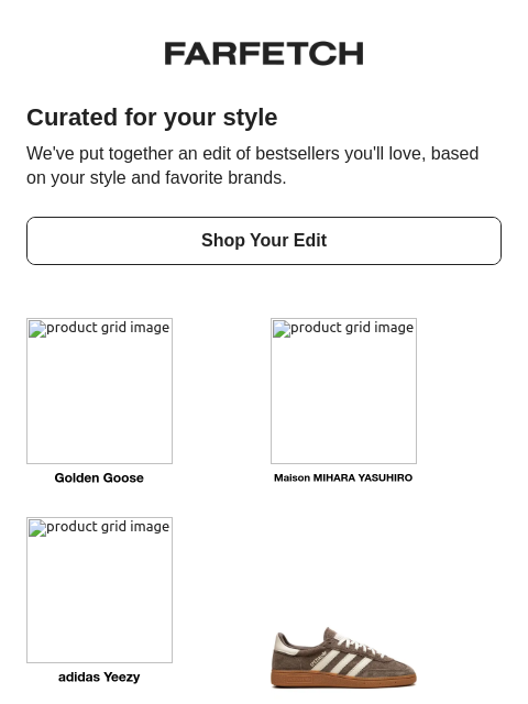 farfetch newsletter: Bestsellers, edited for you