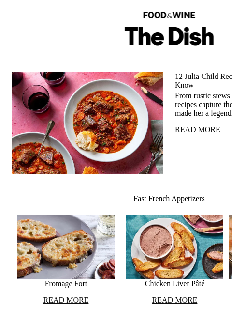 foodandwine newsletter: 12 Julia Child Recipes Every Cook Should Know