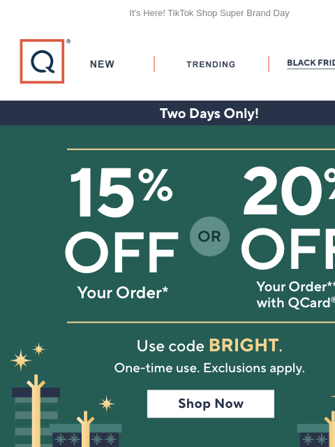 qvcemail newsletter: tarte TSV® + Get $20 Off