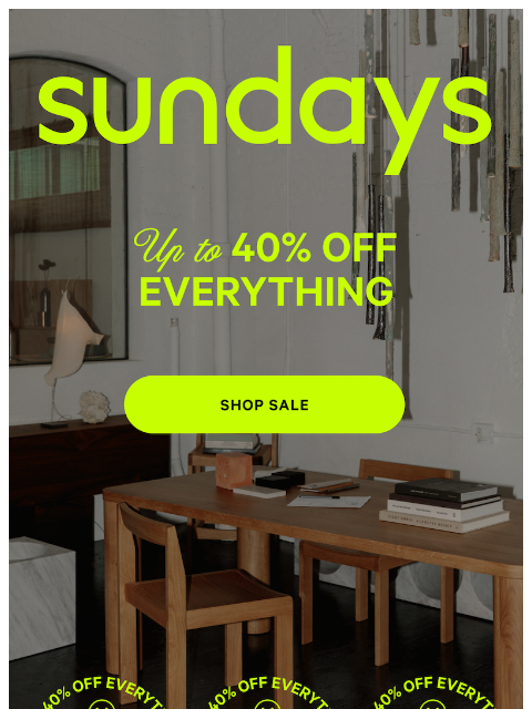 sundays-company newsletter: Our Best is on Sale ✨