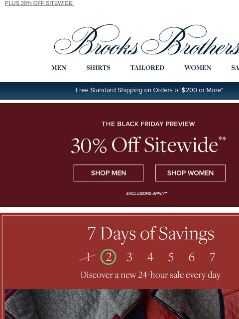 brooksbrothers newsletter: Final Hours: Half-zips & vest starting at $69
