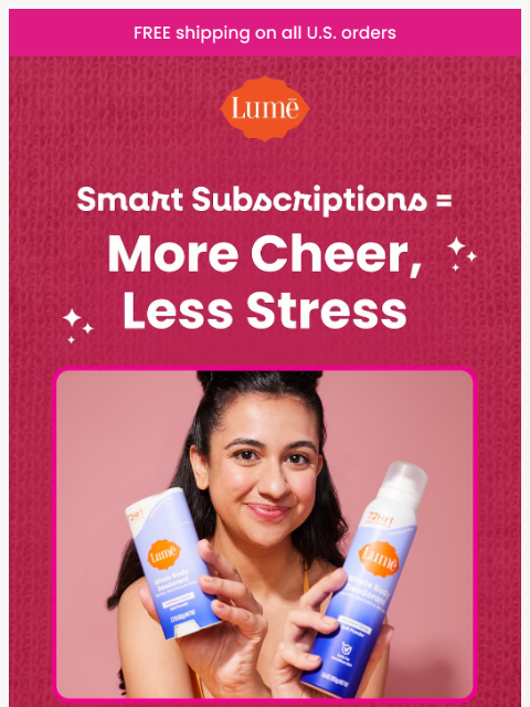 lumedeodorant newsletter: Save an EXTRA 15% this holiday season 🎄