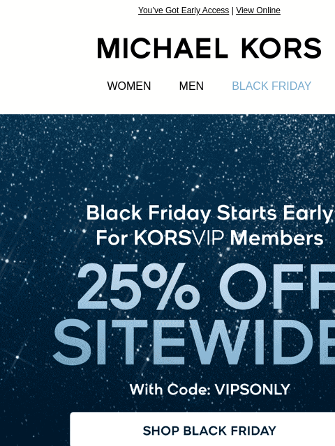 michaelkorsmail newsletter: Sale Mail! Shop Black Friday NOW