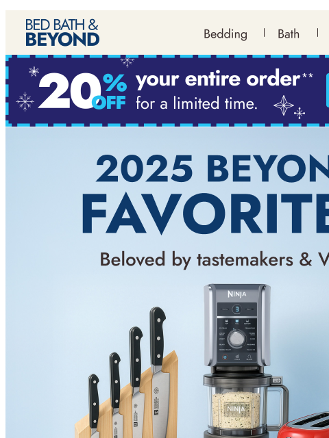 bedbathandbeyond newsletter: Our top picks for 2025 ⭐