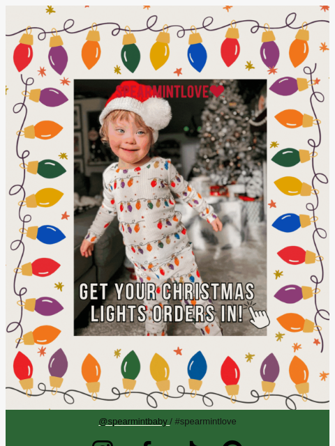 spearmintlove newsletter: HURRY: Christmas Lights is Selling Fast!