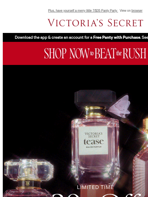 victoriassecret newsletter: 30% Off EVERYTHING Starts NOW—Beat The Rush