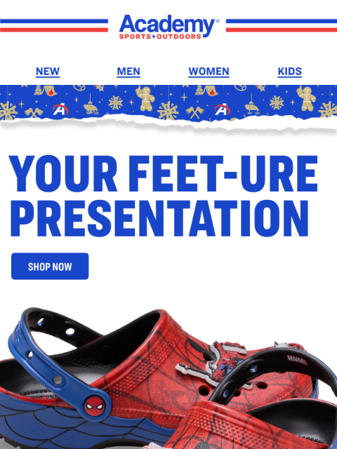academy newsletter: Shop NEW Spider-Man and The Grinch Crocs