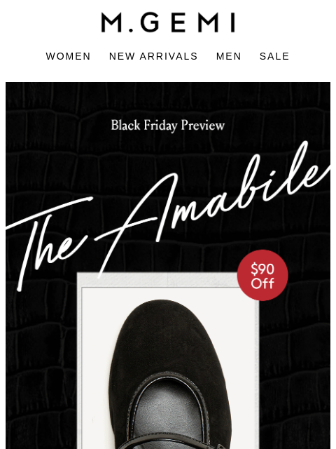 mgemi newsletter: 🖤 Black Friday Preview: The Amabile 🖤