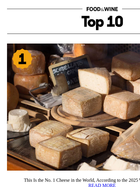 foodandwine newsletter: This Is the No. 1 Cheese in the World