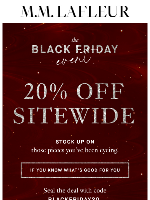 mmlafleur newsletter: NOW LIVE: 20% Off Sitewide