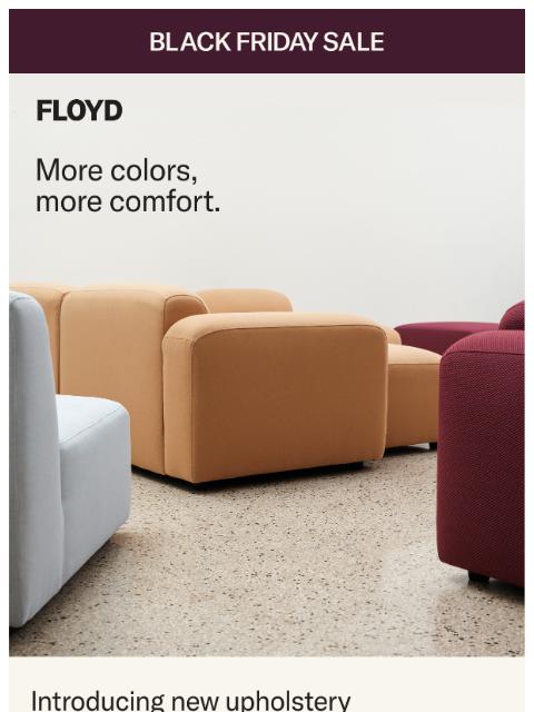 floydhome newsletter: The Sectional Edit: More colors, more comfort