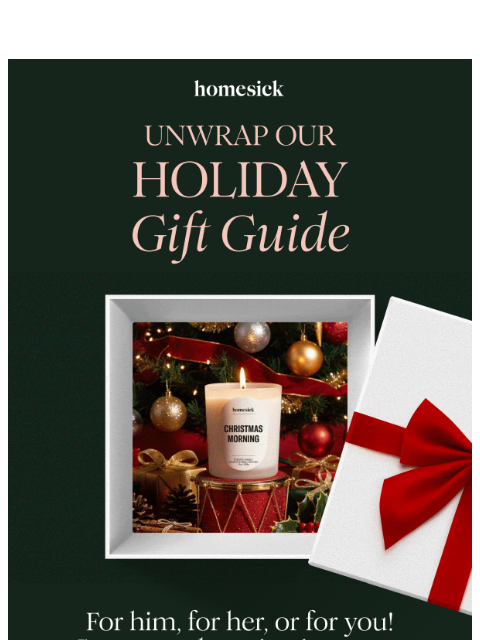 homesick newsletter: Holiday shopping made easier 🎁