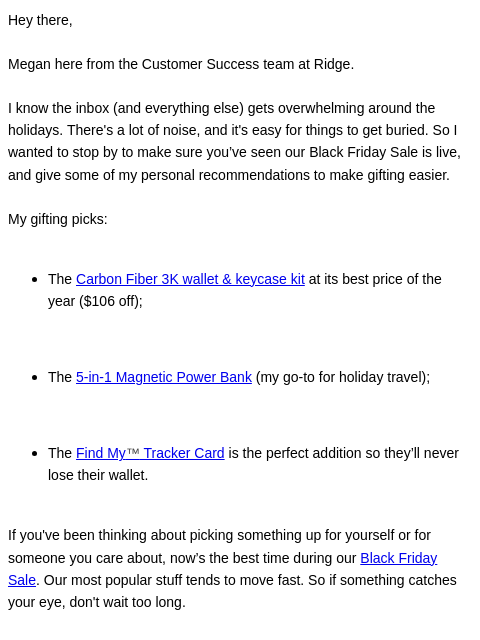 ridge newsletter: Once a year…