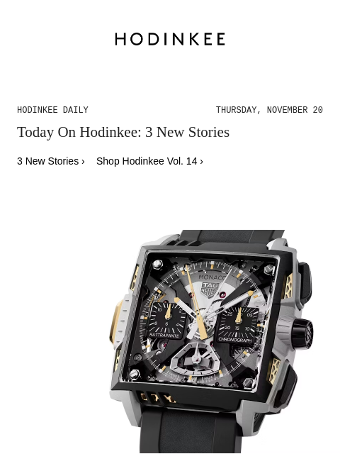 hodinkee newsletter: Hodinkee Daily | 11/20/2025