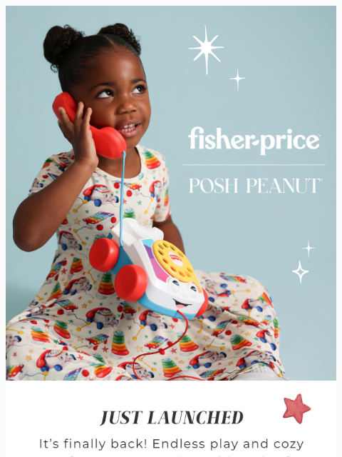poshpeanut newsletter: 📞⭐🌈 NEW: Fisher-Price™ x Posh Peanut