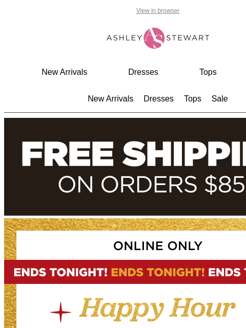 ashleystewart newsletter: 📢ENDS SOON: Extra 60% off CLR Happy Hour