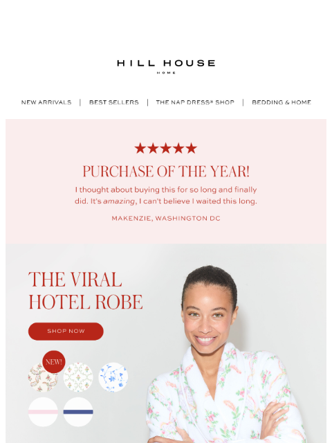 hillhousehome newsletter: 25% Off Our Best-Selling Robe